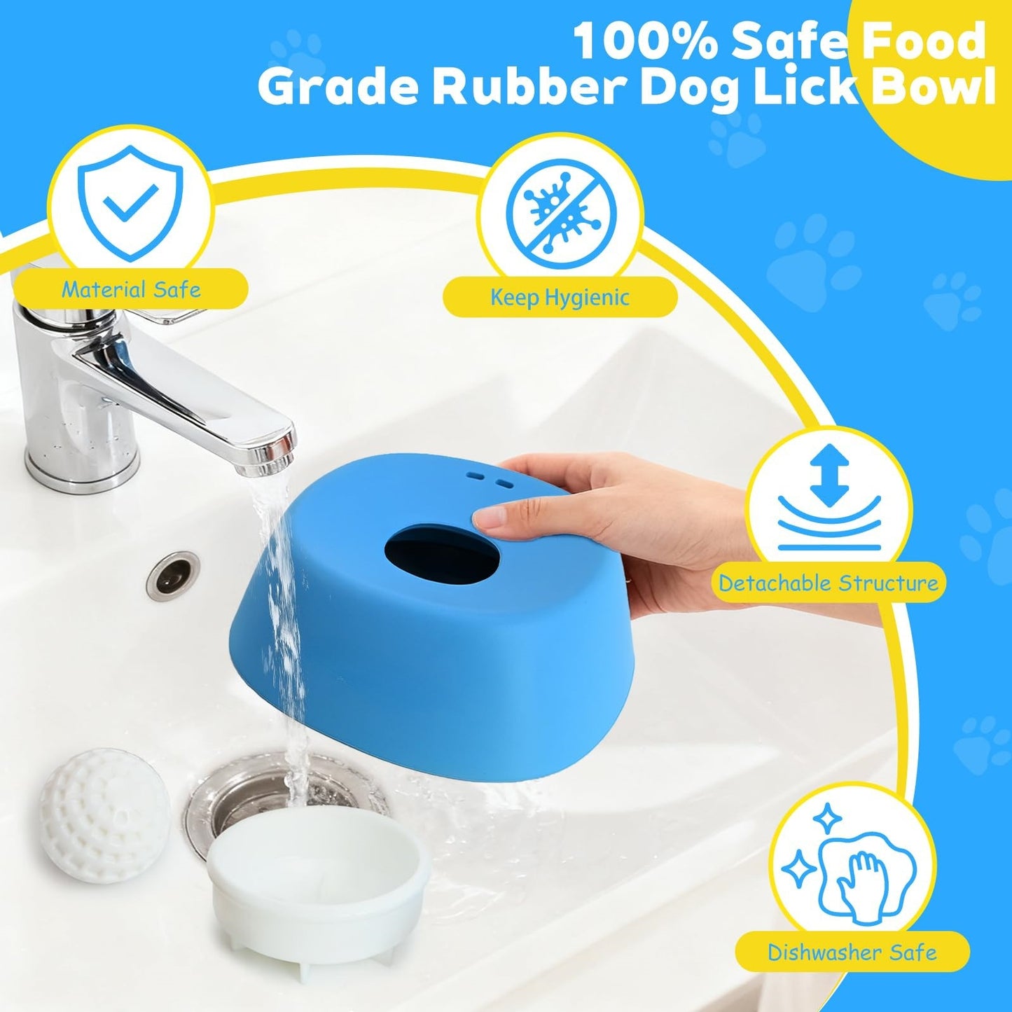Slow Feeder Dog Bowl Anti-Slip Lick Bowl