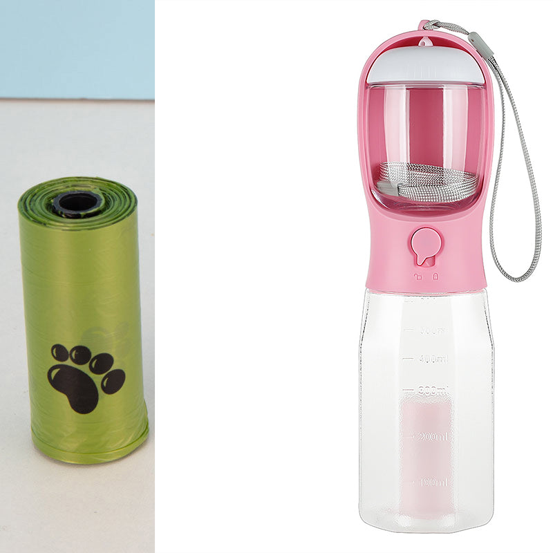 3-in-1 Portable Dog Water Bottle 600ml