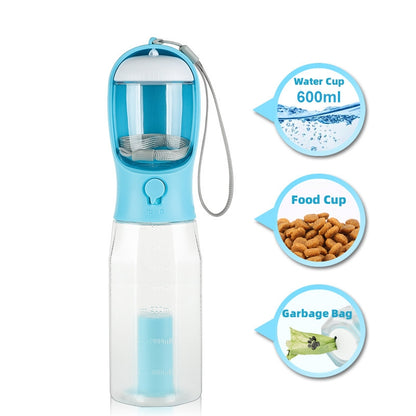 3-in-1 Portable Dog Water Bottle 600ml